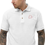 Embroidered Adro Funk Men's Polo Shirt - Red Stitch