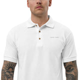 Embroidered Adro Funk Men's Polo Shirt - White Stitch