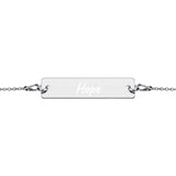 Personalized Engraved Silver Bar Chain Bracelet